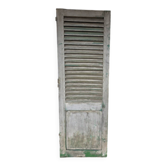 Old fir shuttered door