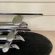 Table basse tubulaire, verre et acier, Italie 1970