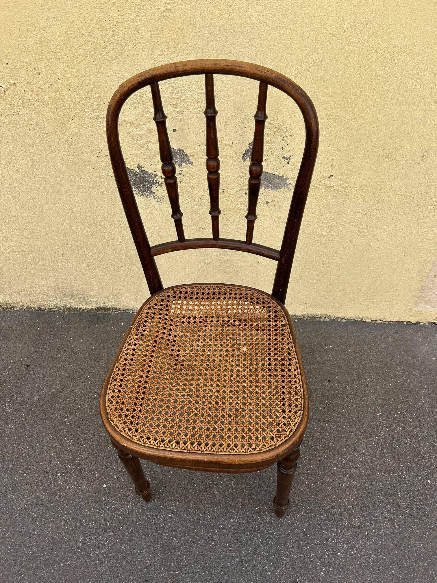 Fischel bentwood cane chair