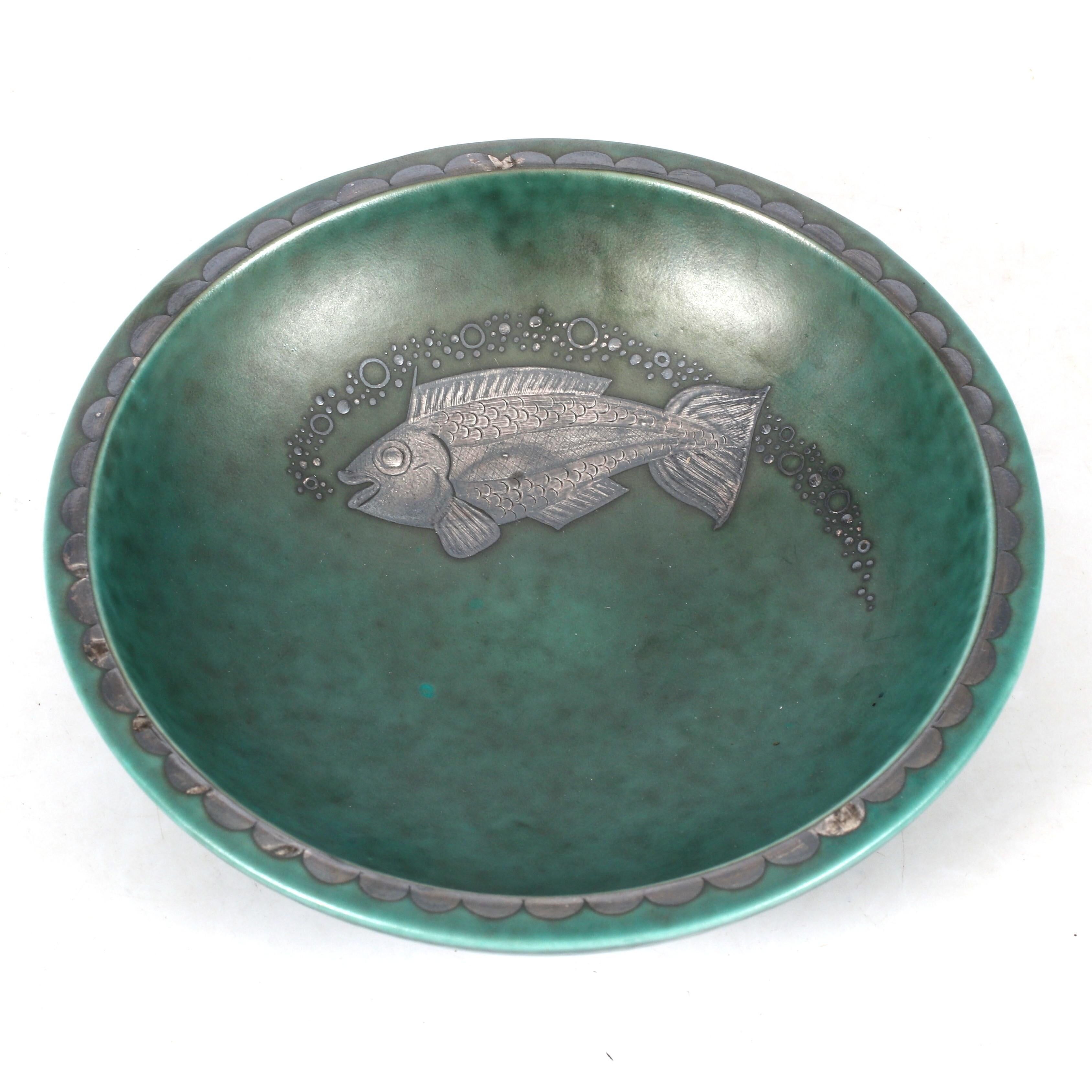 Wilhelm kage bol in ceramic argenta for gustavsberg sweden 1950s marked