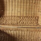 Vintage wicker suitcase