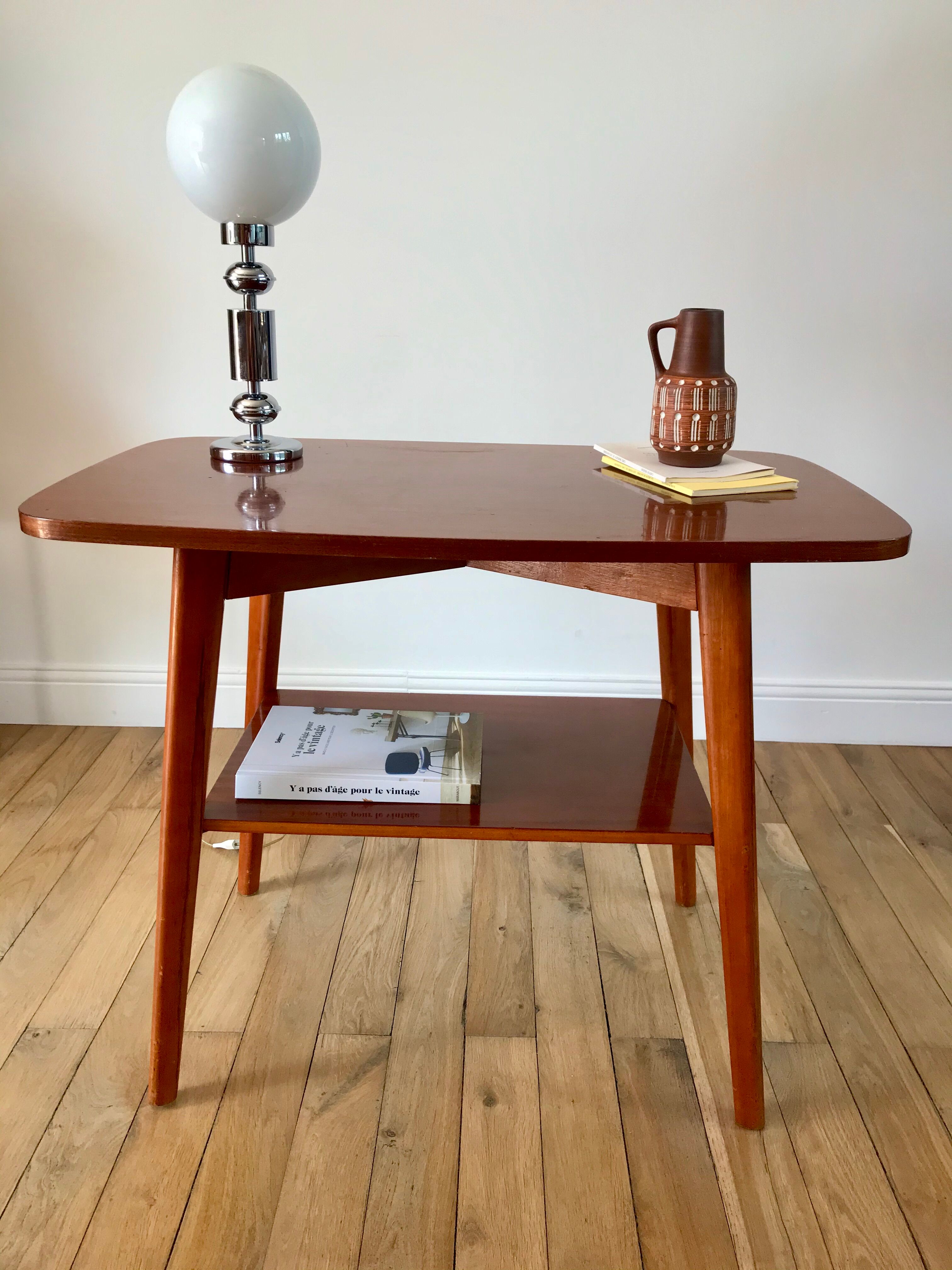 Table console in beech wood 50s
