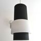 Suspension Louis Kalff chandelier metal opaline 50s