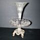 Romantic centrepiece – tulip-shaped glass vase with silver-plated metal from 1900