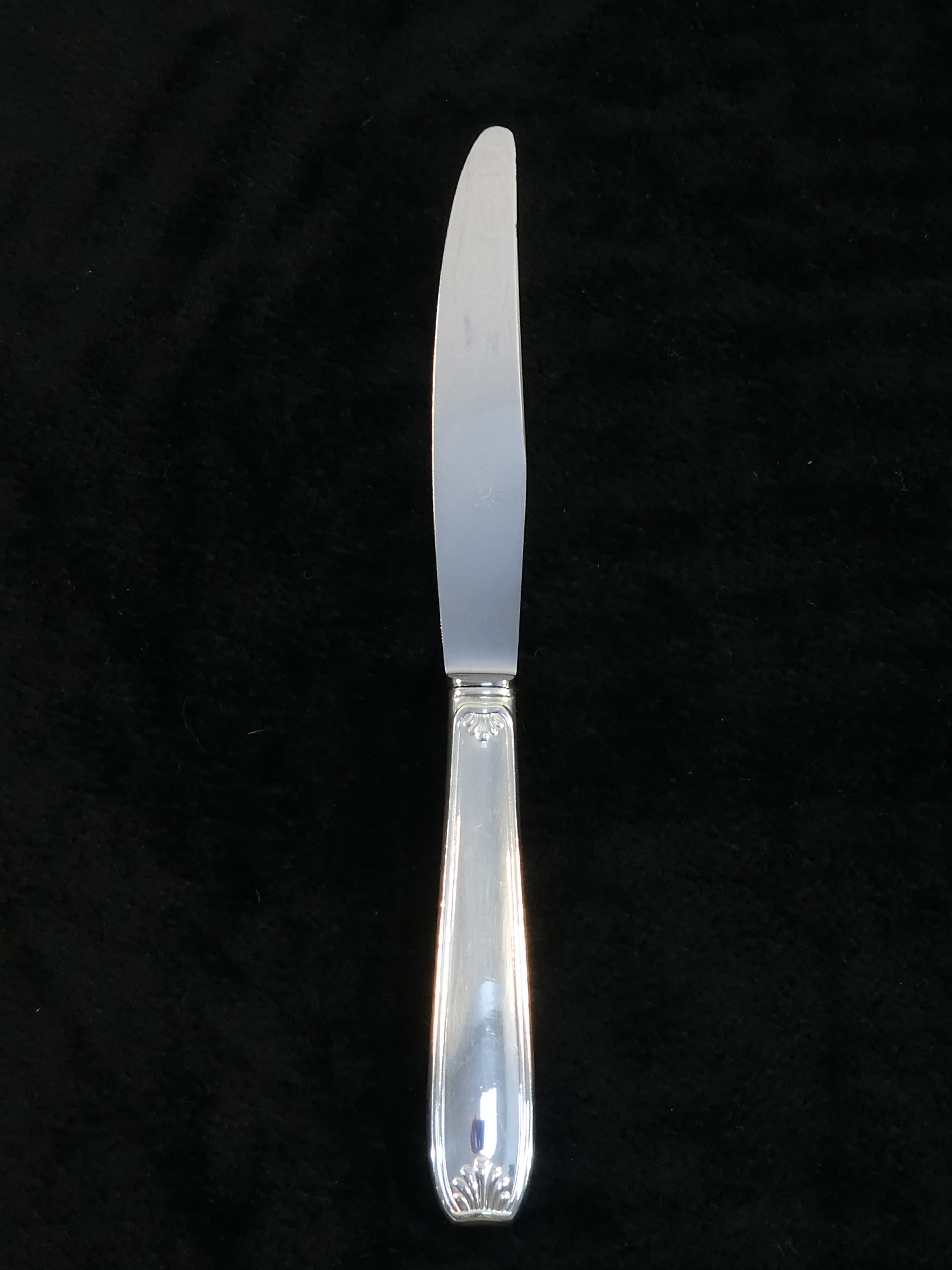 Box 12 knives entremet dessert silver metal cheese