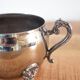 Antique Silver Plated Sugar Bowl & Creamer Set on Tray: Old Tableware