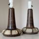Pair Marianne Starck Stoneware Table Lamps: Michael Andersen Denmark, 1970s