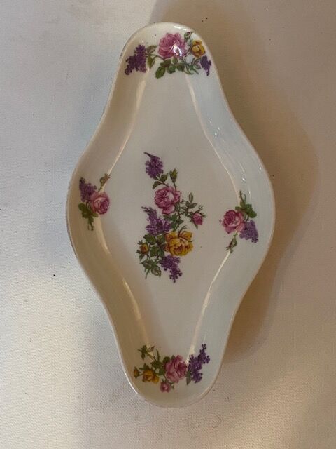 Flowered Ramequin, signed L.S. Limoges