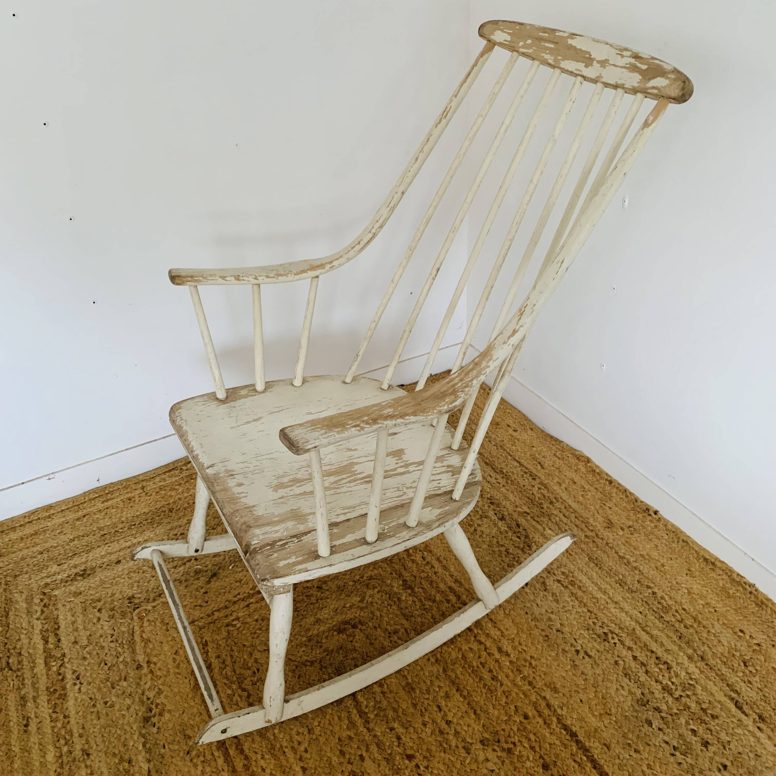 Pair of vintage rocking chairs by Lena Larsson