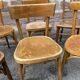 lot 6 Mismatched bistro chairs curved wood Brasserie