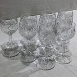 Baccarat – 9 verres à vin blanc En Cristal De Baccarat