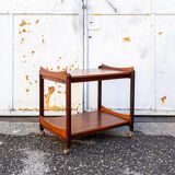 Wooden trolley with shelves attributed to Dino Cavalli for Ditta Tredici, Pavia, 1960s.