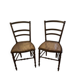 2 chaises d'appoint Napoléon - iii noyer