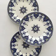 3 flat plates made of ironstone "Cluny" Sarreguemines