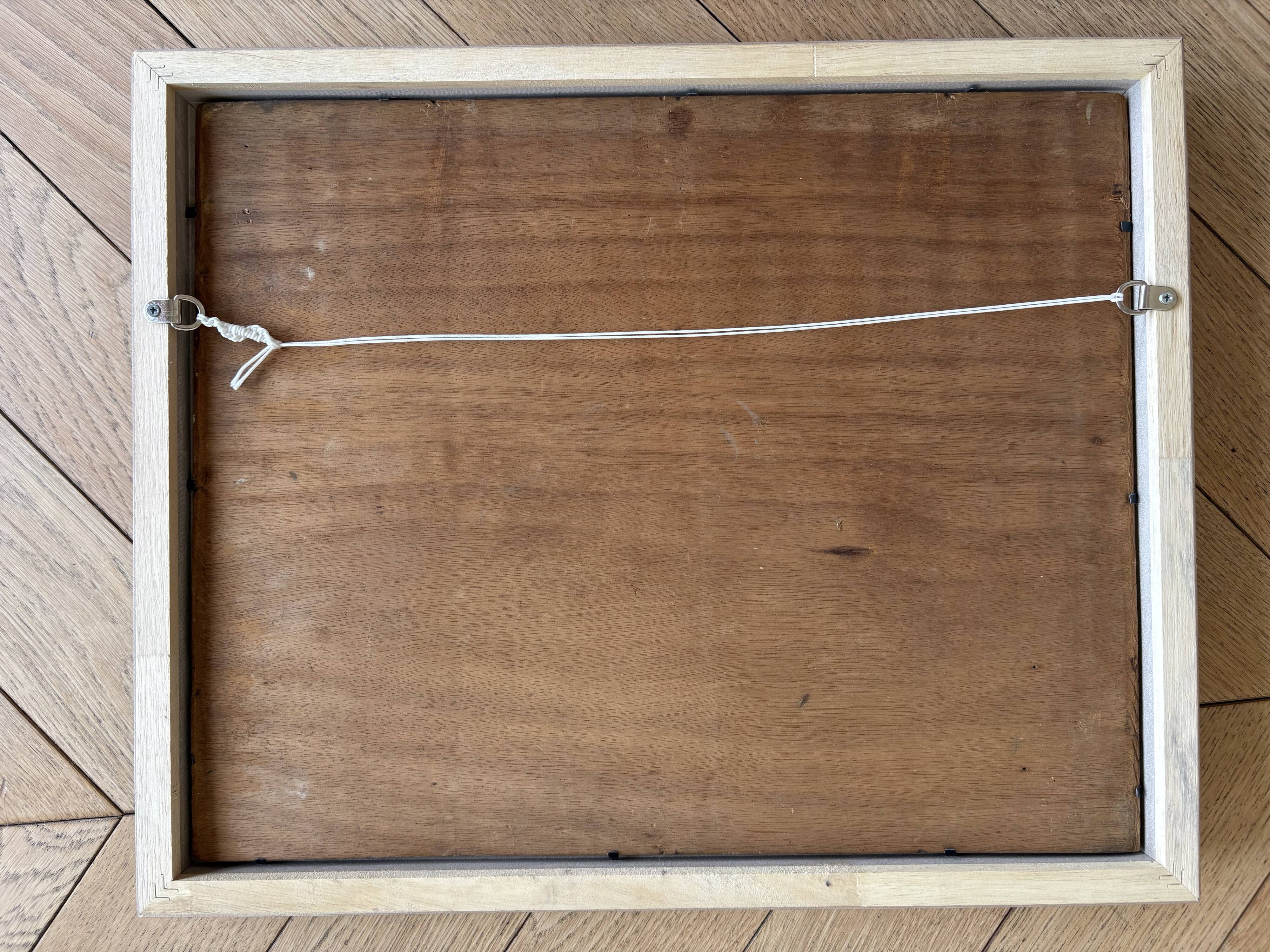 The tide gauge, oil on wood, seascape in Marseille, 20th century