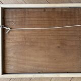 The tide gauge, oil on wood, seascape in Marseille, 20th century