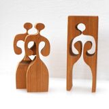 Puzzle in wood sculpture by Gunnar Kanevad for Gamla Linköping, Sweden, 1962.
