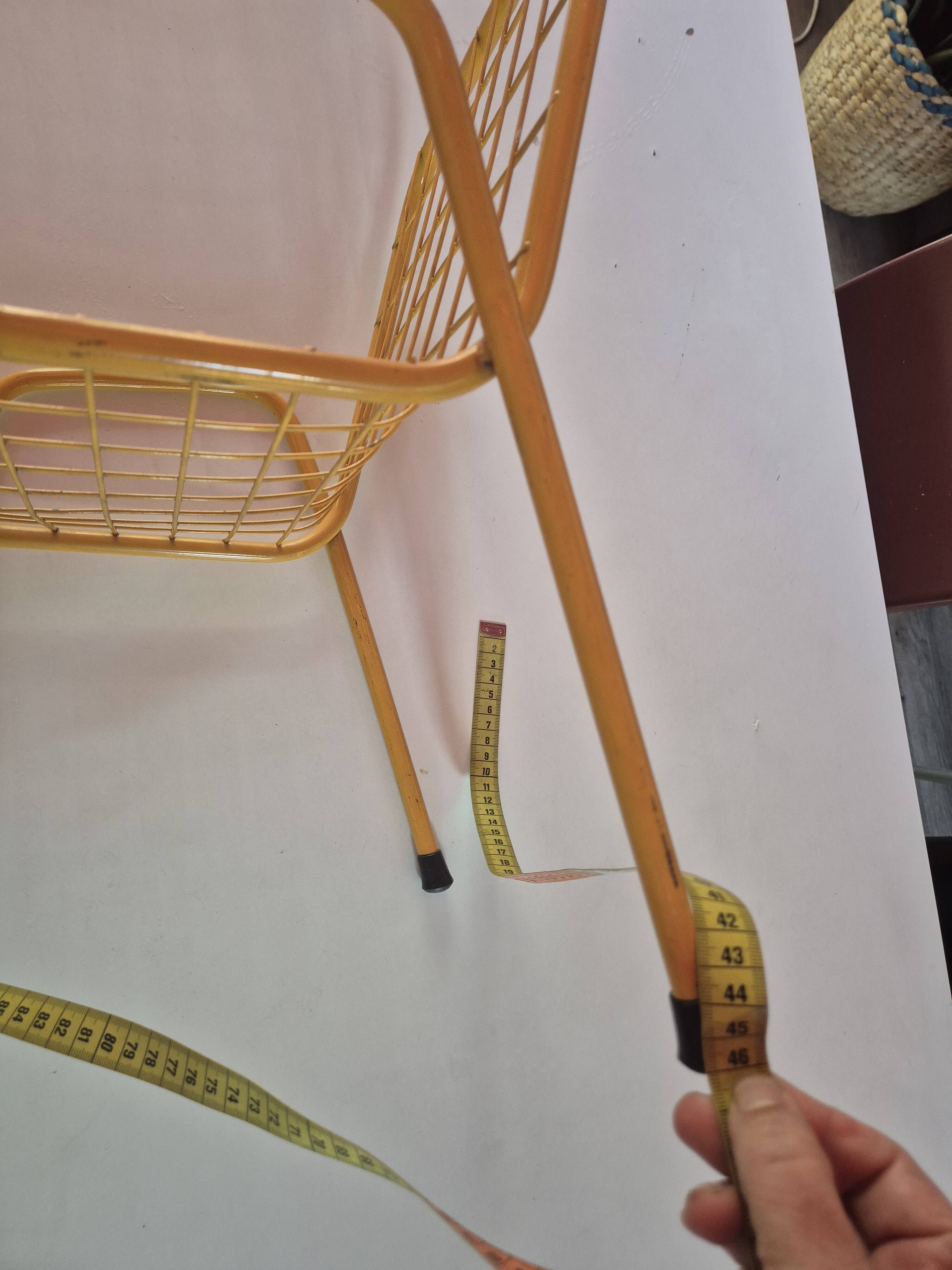 Vintage yellow metal children's chair