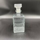 Vintage, whisky decanter, bottle, pitcher, cap, diamond decoration, spikes, 1960s, 1970s, Glass