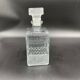 Vintage, whisky decanter, bottle, pitcher, cap, diamond decoration, spikes, 1960s, 1970s, Glass