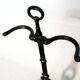 Fireplace tool set, cast iron and wrought iron