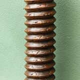 Column, carved walnut press screw, 19th century