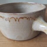 Glazed stoneware fondue pot