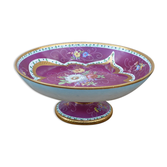 19th century porcelain fruit cut on footestal flowers and gilding