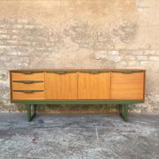 Scandinavian teak sideboard 3 drawers, 3 swing doors