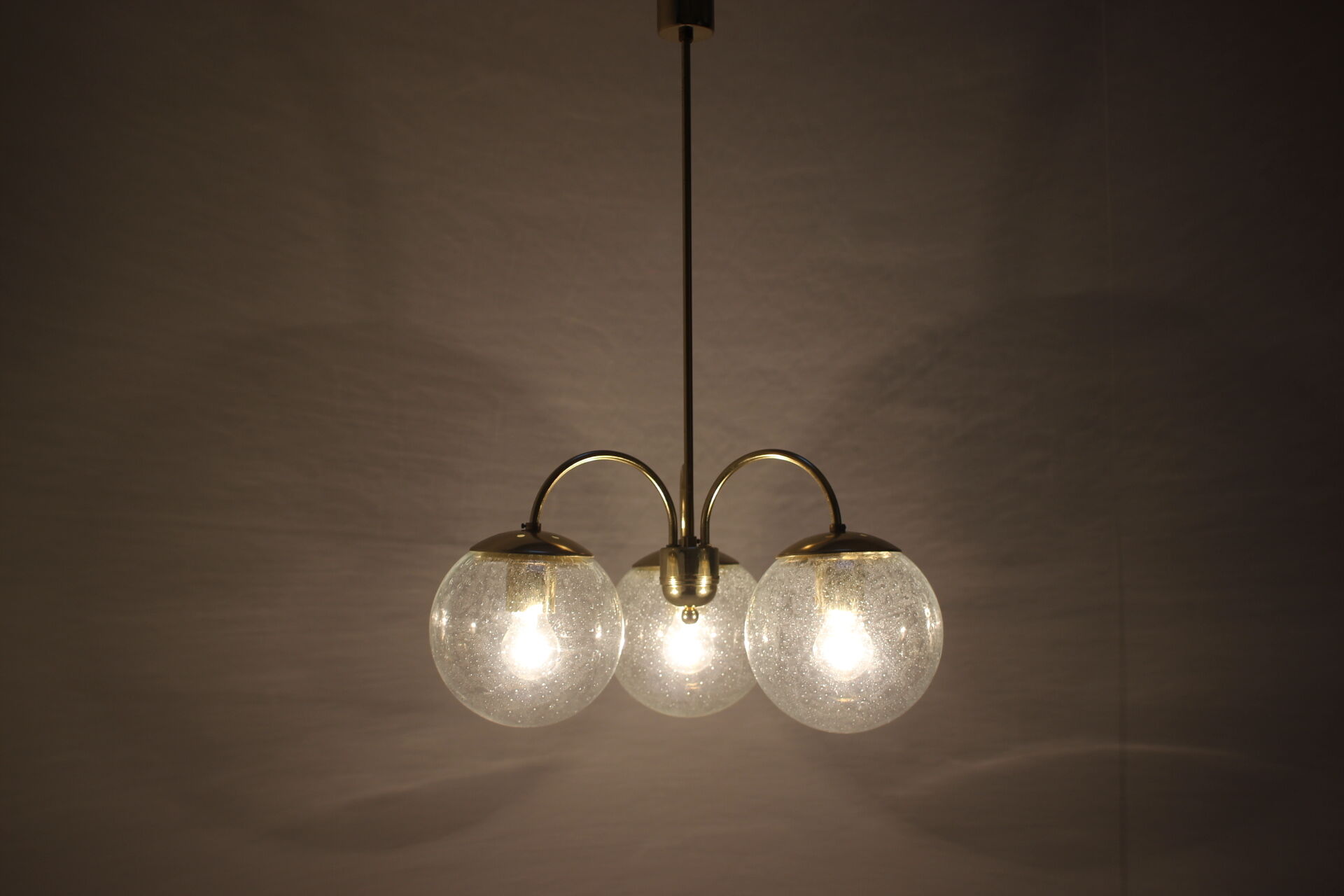 Mid-century chandelier Kamenický Šenov, 1980