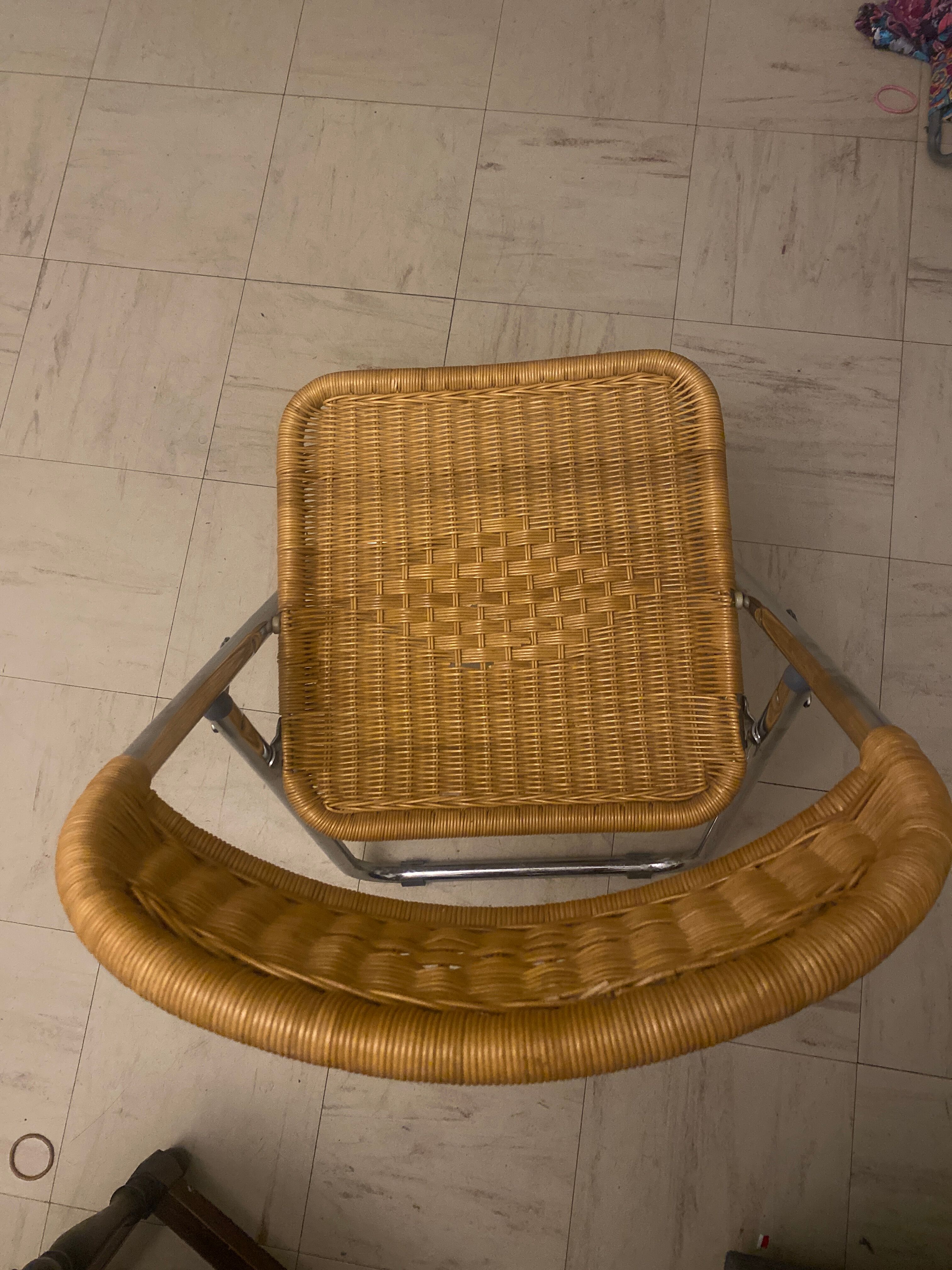 Rattan folding chair
