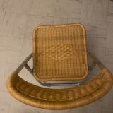 Chaise pliante en rotin