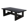 table basse en pin massif lasuré noir