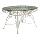 Vintage white enamelled iron garden table, Italy, 1960s