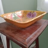 Square barbotine dish Sarreguemines