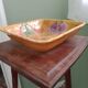 Square barbotine dish from Sarreguemines