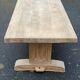 Renovated monastery dining table in solid oak from the 19th century, 215cm.
