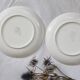 Duo of blue dessert plates, SAAR, Villeroy and Boch model, vintage