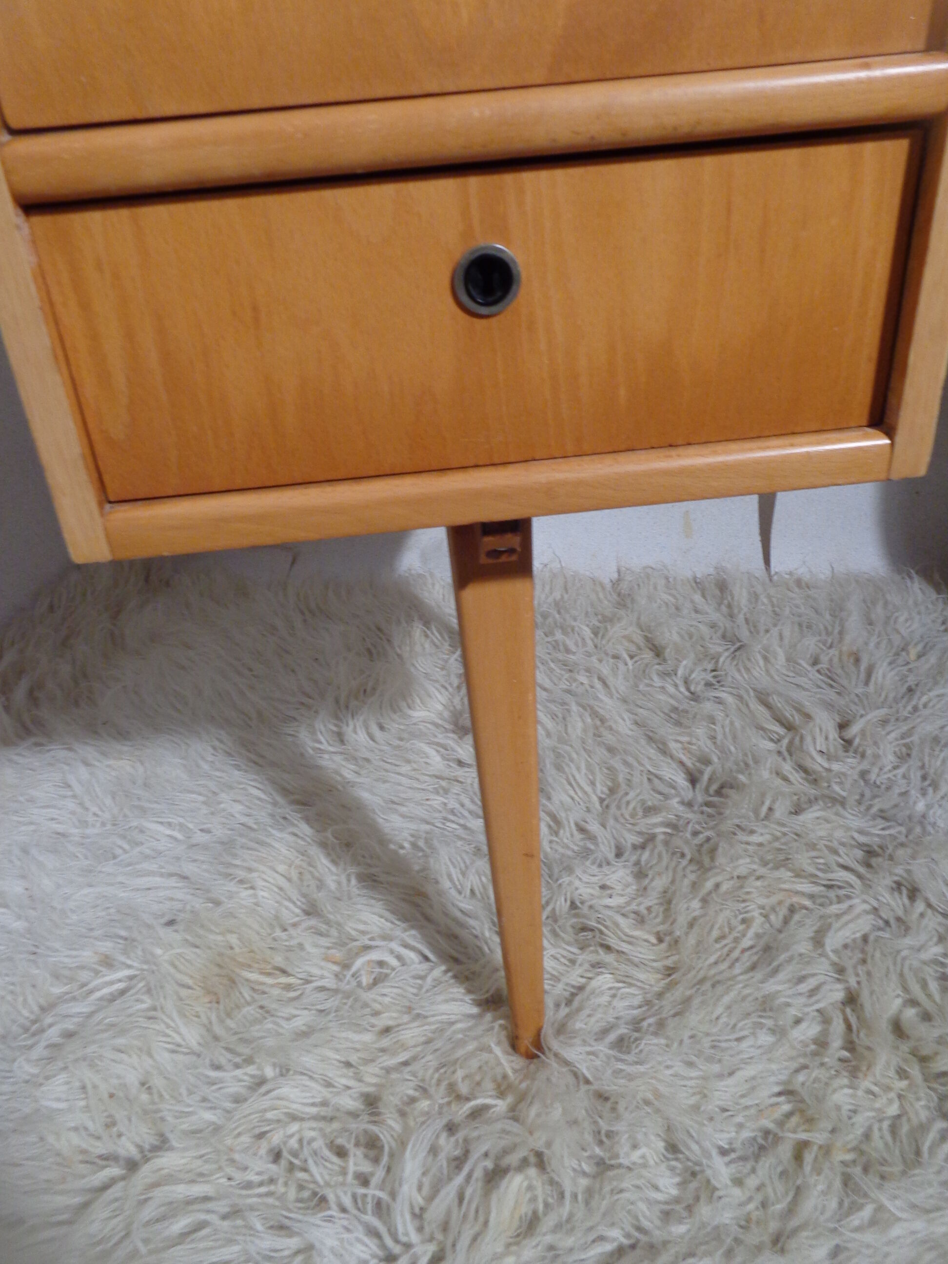 Vintage desk Ekawerk compass feet 50s