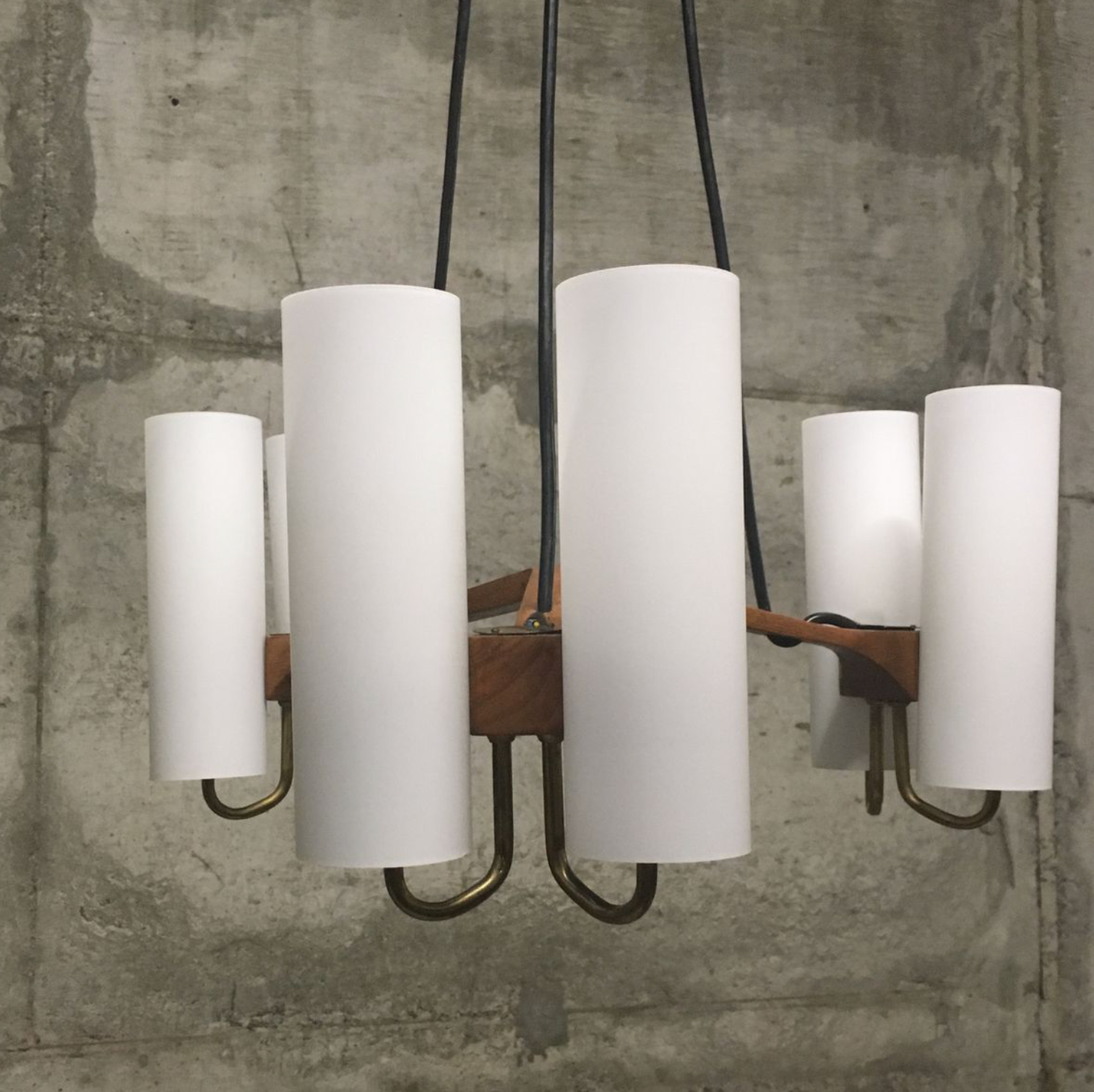 Chandelier by Uno & Östen Kristiansson for Luxus, 1950s
