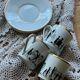 Limoges porcelain coffee cups / Wink to Mr. Silhouette Étienne