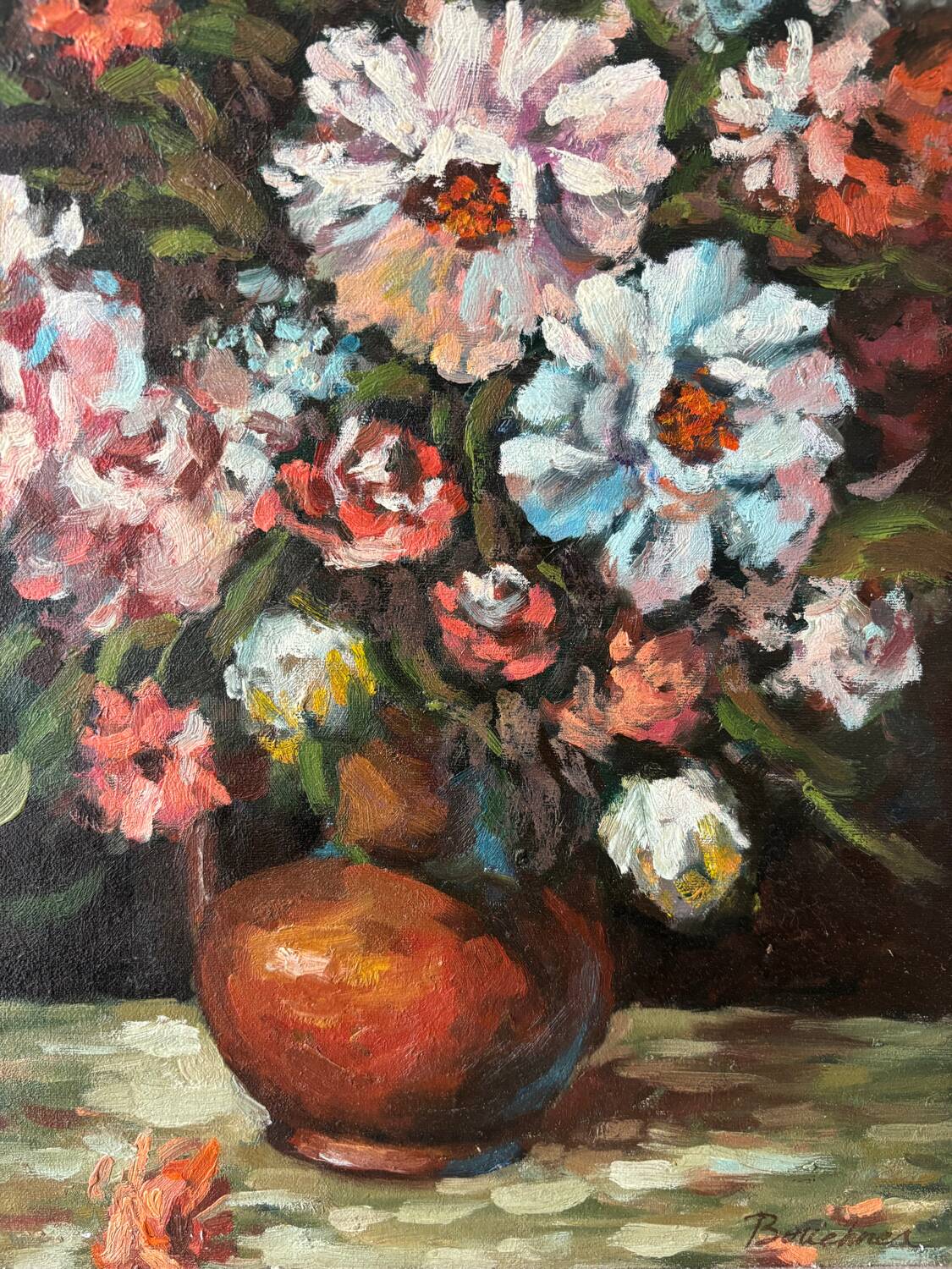 Signed bouquet of flowers