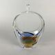 Art Glass Basket by O. Lipa and L. Metelak,  Moser, Czechoslovakia, 1970's