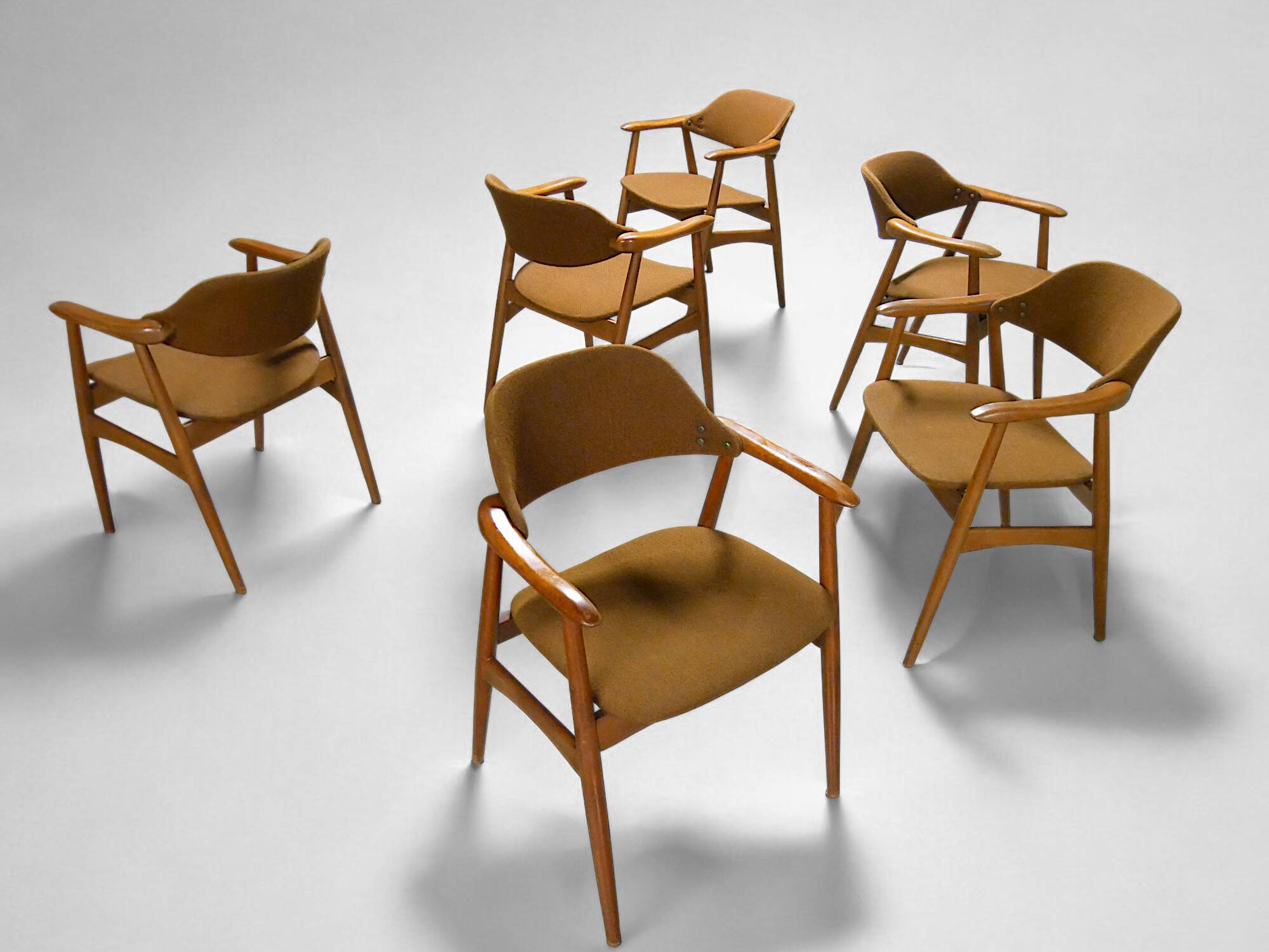 Série de 6 fauteuils danois en teck - Vintage 1960