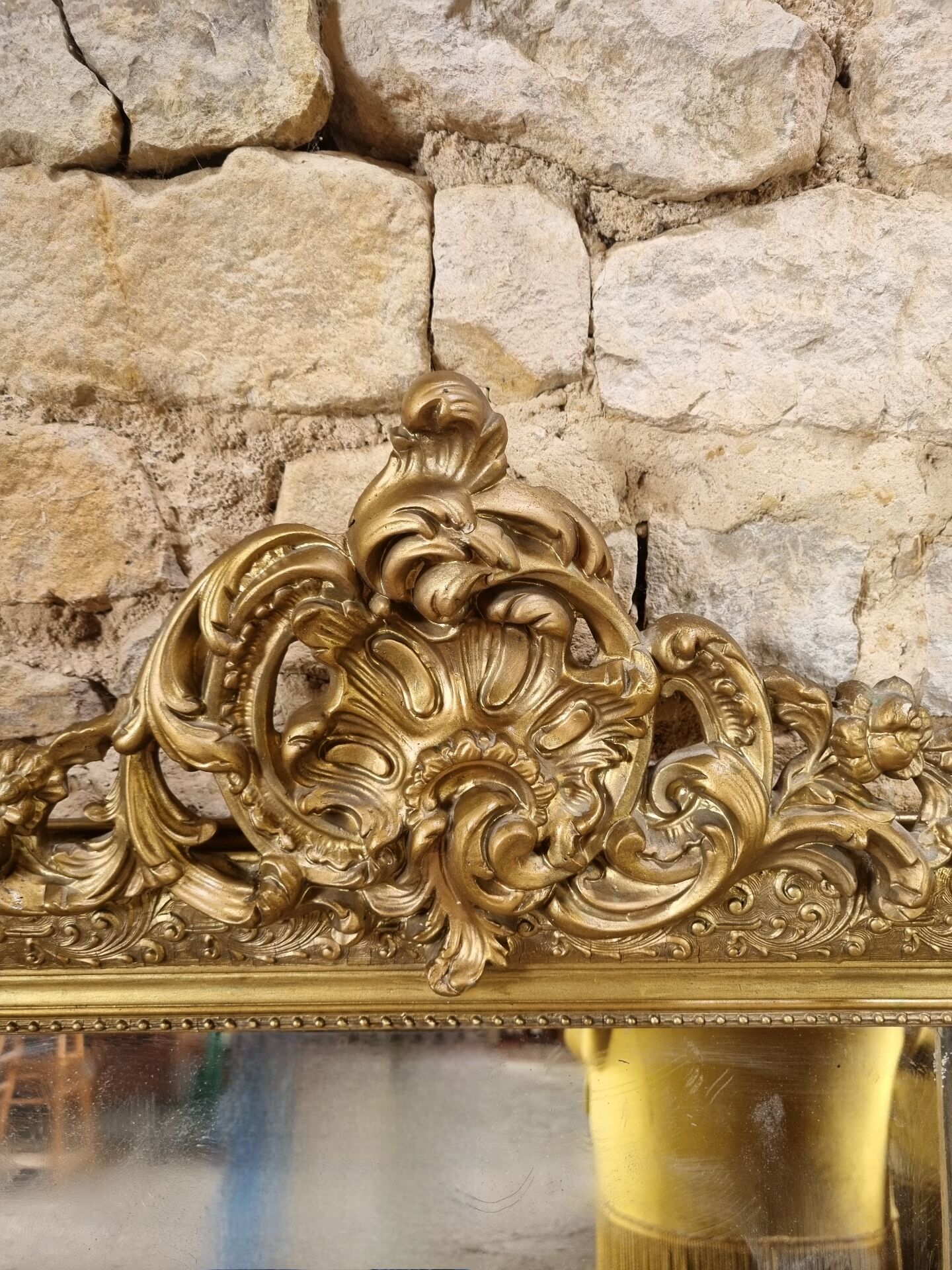 Miroir trumeau doré