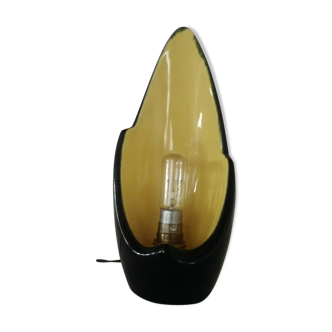 Black and yellow ceramic lamp 1950