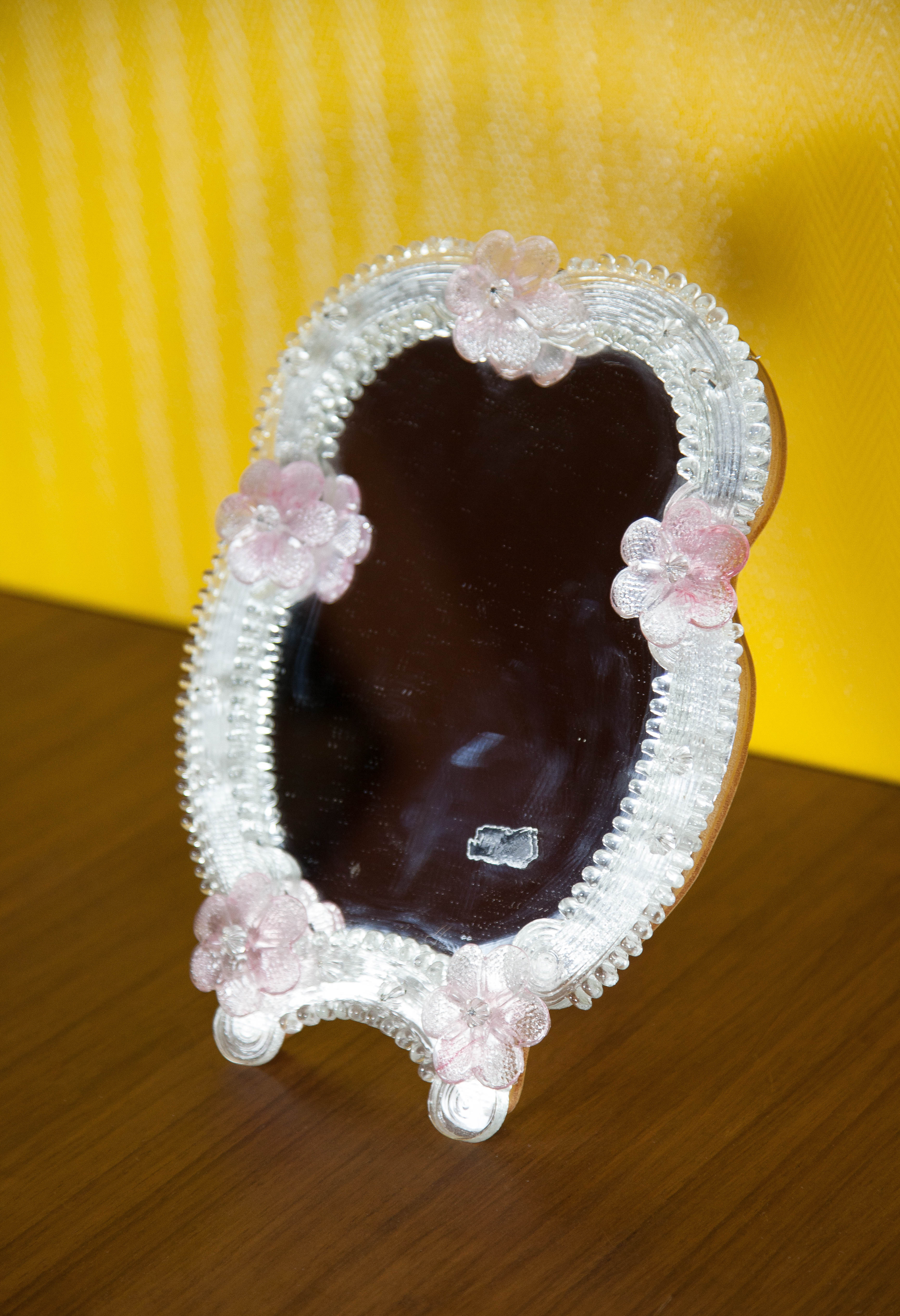 Venetian mirror Ongaro e Fuga Italy, Murano glass mirror, table mirror or wall mirror