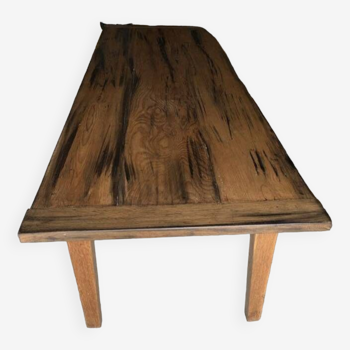 Très grande table basse ancienne bois massif