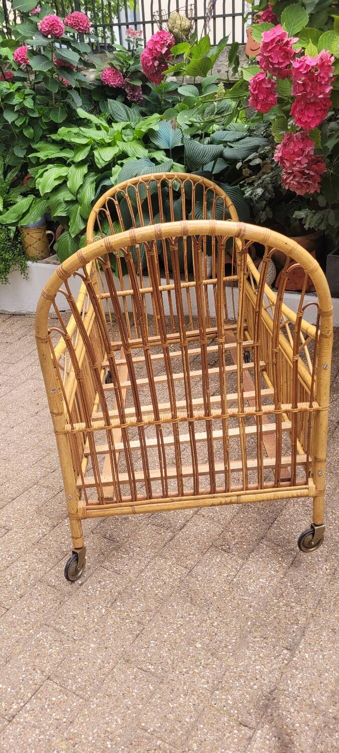 60s rattan children's bed