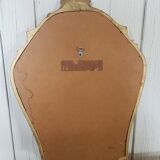 Miroir doré style baroque rocaille Louis XI 34x52cm